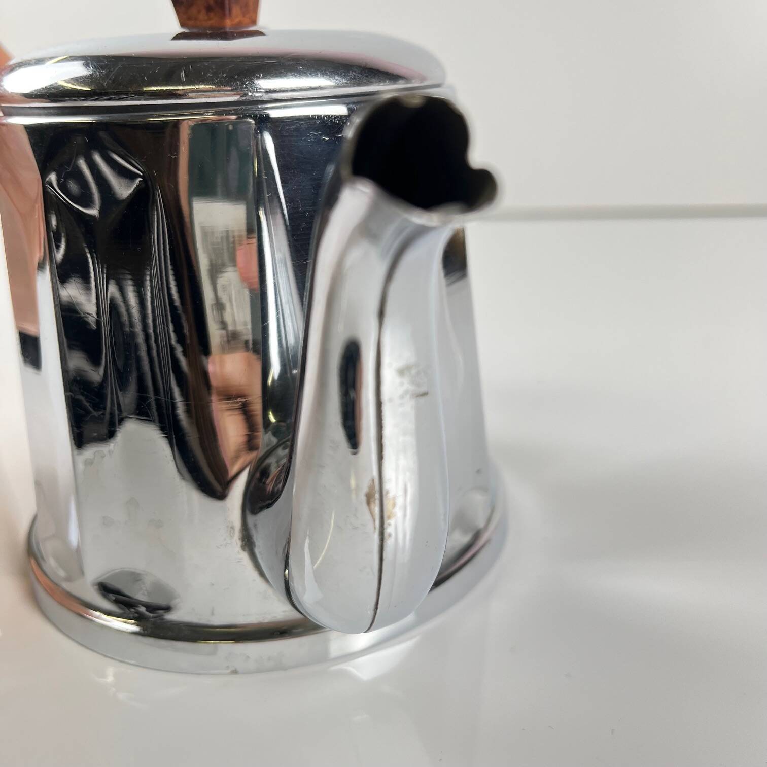 Vintage chrome-plated metal and bakelite coffee set, 1940s/50s