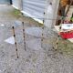 Removable shelving unit, glass and vintage brass