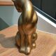Statuette félin en laiton vintage