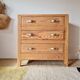 Antique pine chest of drawers, 3 drawers, raw wood
