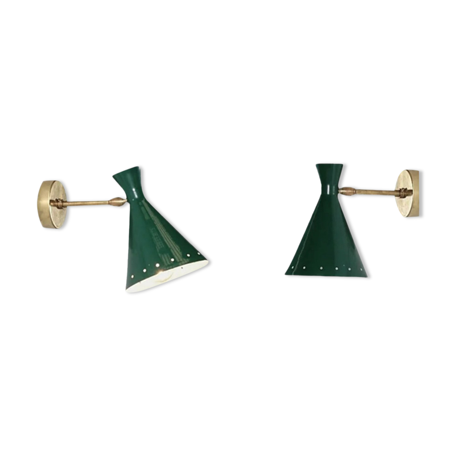 Pair of wall sconces duck green casserole