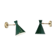 Paire d'appliques murale cocotte vert canard