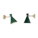 Paire d'appliques murale cocotte vert canard