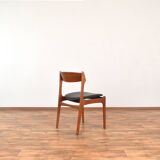 Mid-Century Danish Model 49 Teak & Leather Dining Chairs by Erik Buch for O.D. Møbler, 1960s.