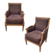 Pair of armchairs in Louis XVI style, Napoleonic III period, 19th century – France