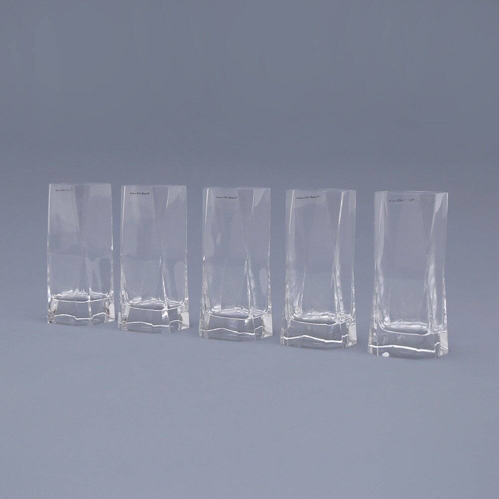 Vintage glasses by Cini Boeri for Arnolfo Di Cambio, 1970s, set of 5.