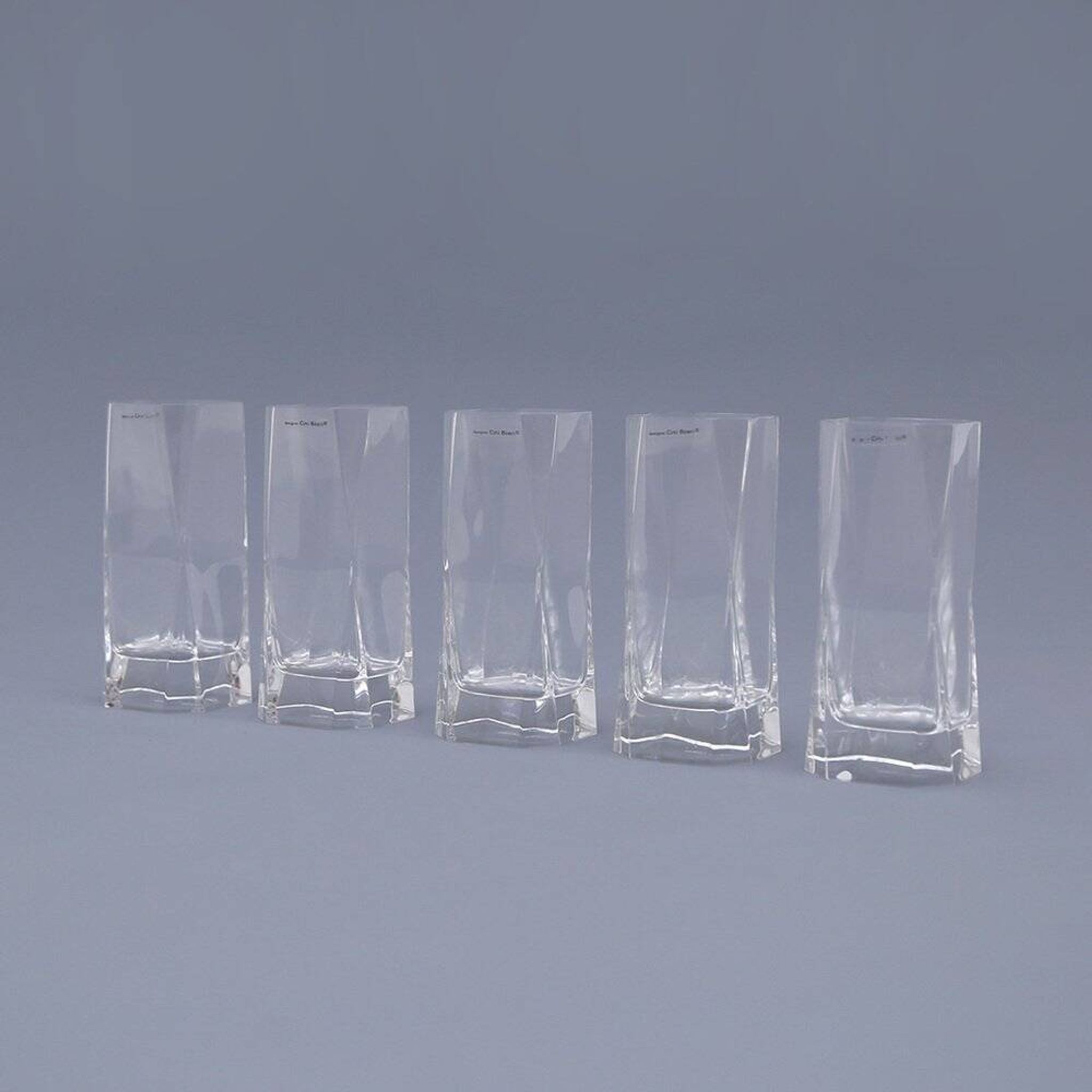 Vintage glasses by Cini Boeri for Arnolfo Di Cambio, 1970s, set of 5.