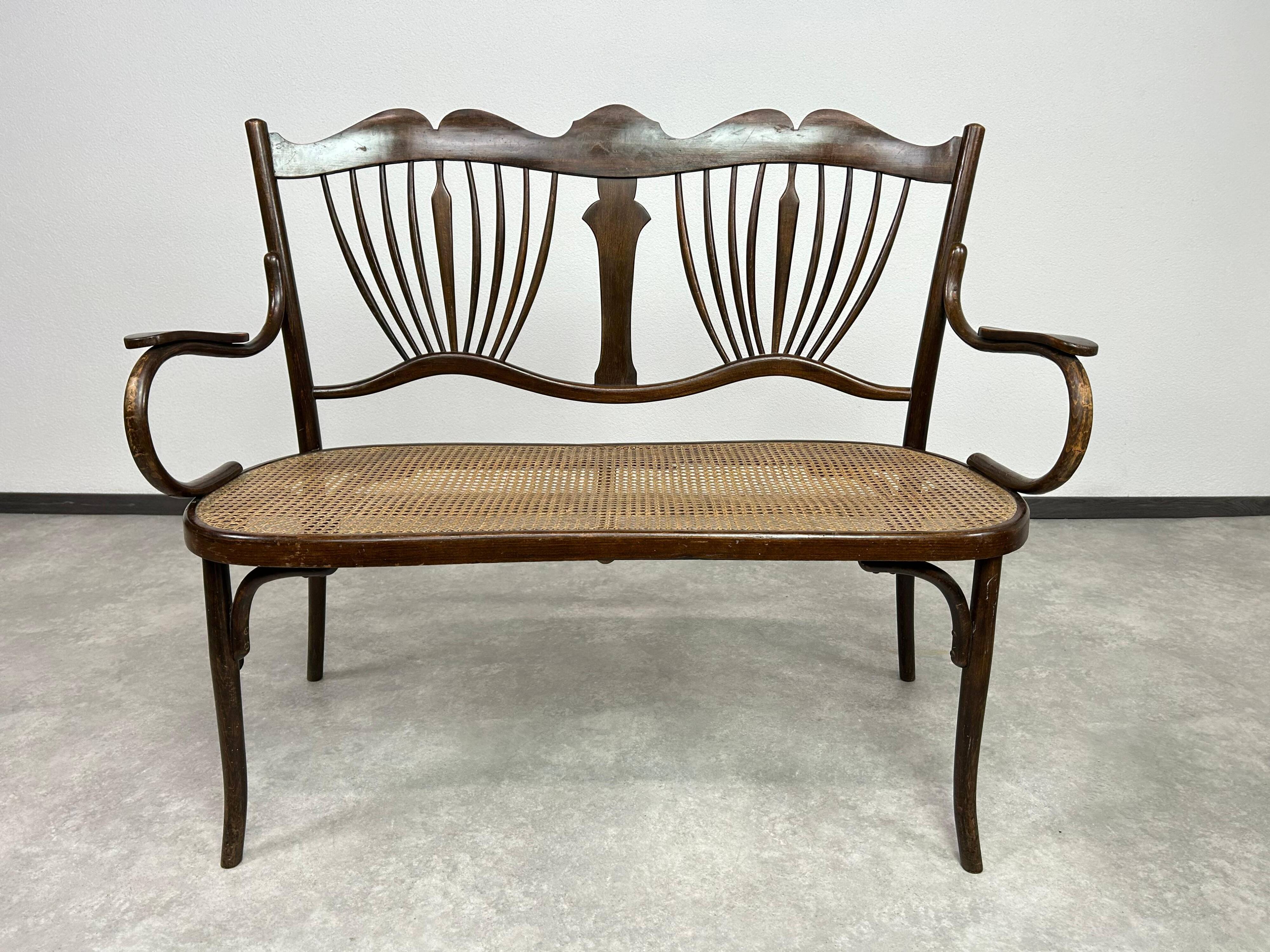 Art Nouveau seating group by Fischel Austria