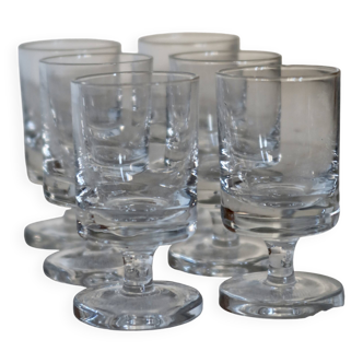 6 vintage Luminarc liqueur glasses, Sweden model - Clear glass