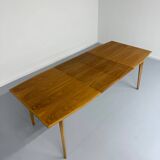 Extendable dining table in solid beech, Scandinavian design from the 70s