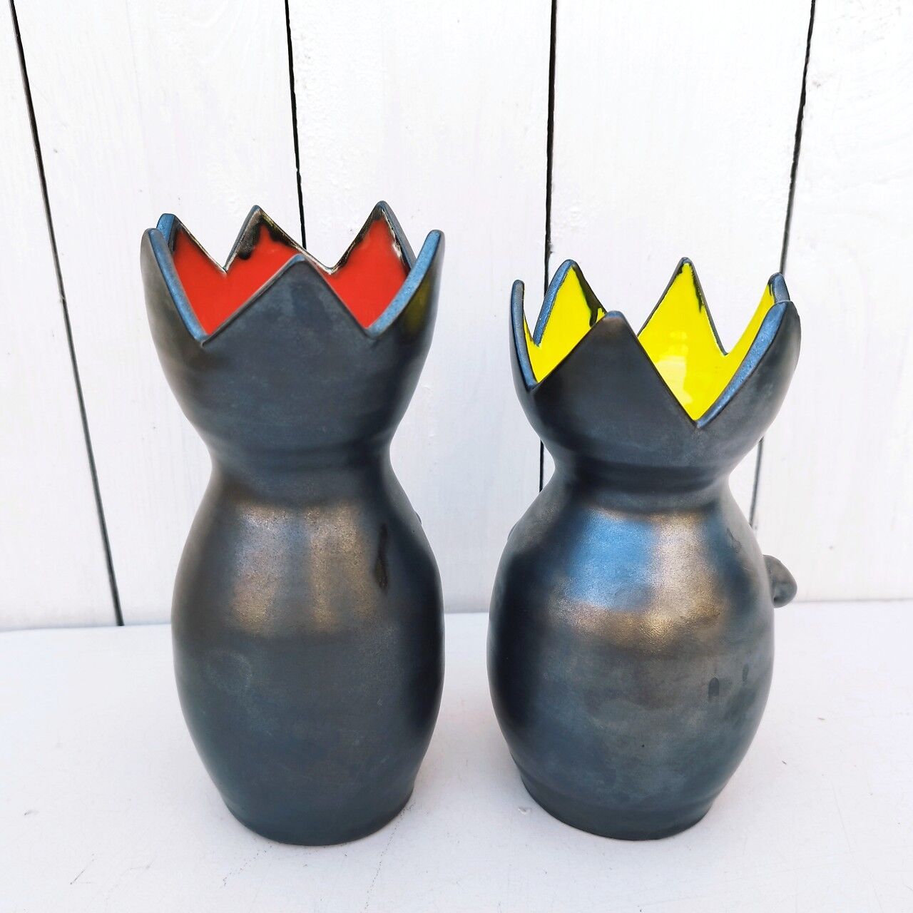 Paire de vases anthropomorphe céramique