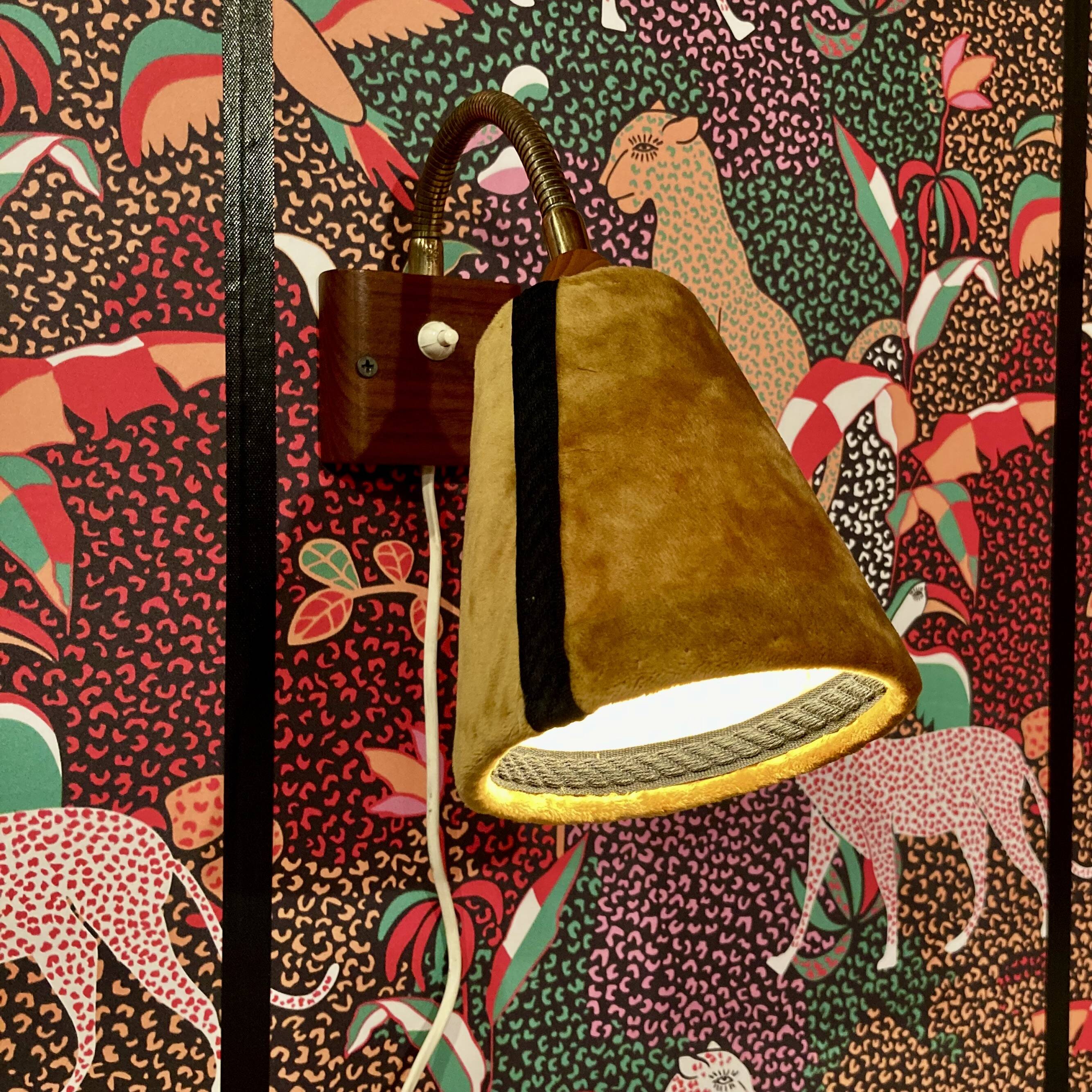 Pair of modular wall lights Scandinavian design 1950.