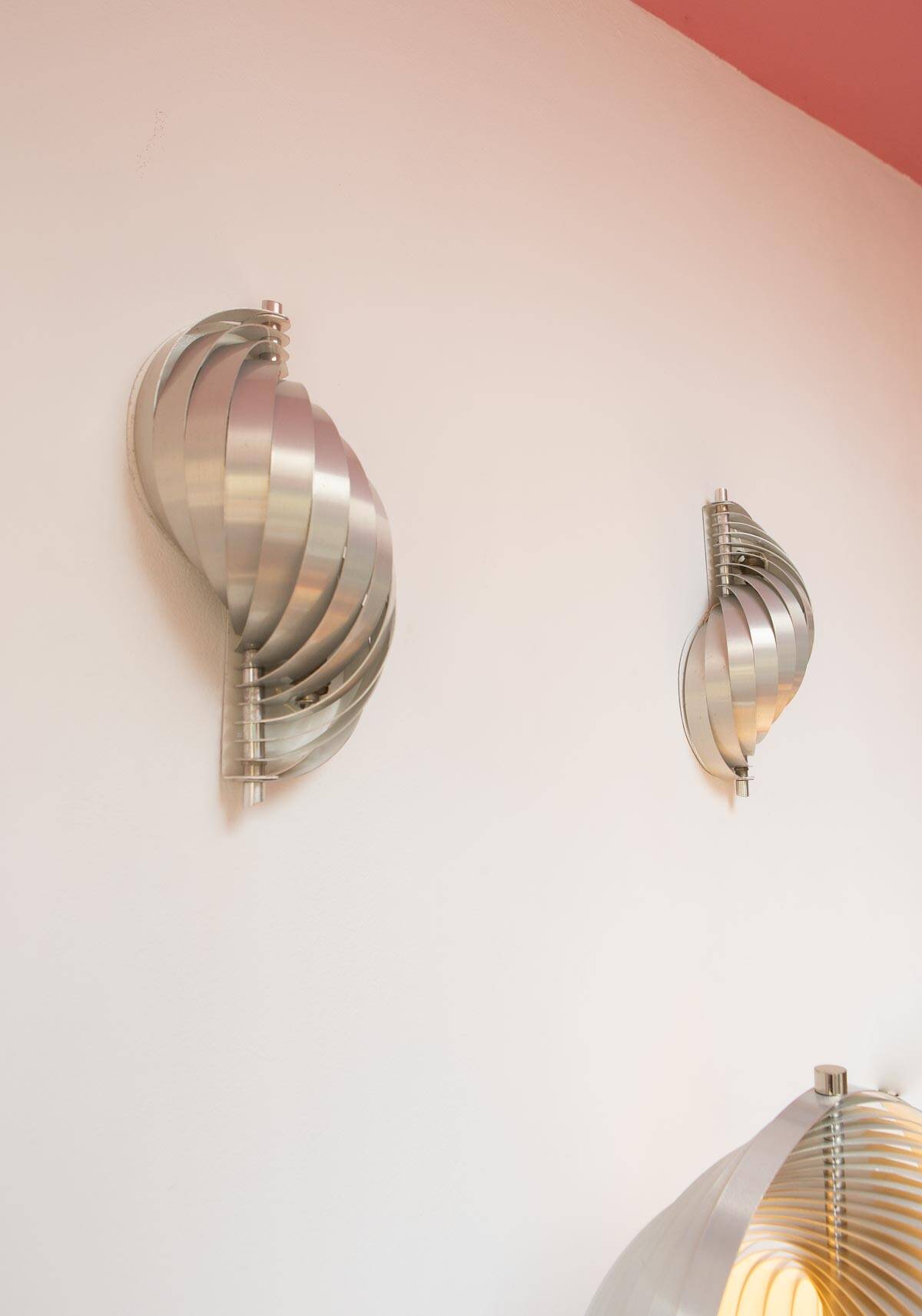 Set 2 wall lamps + floor lamp Gordes / Moon Henri Mathieu