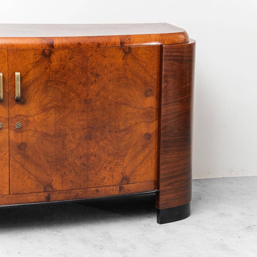 Art Deco vintage sideboard in walnut burl – 1930s design sideboard
