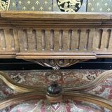 Louis xvi style mid-style table in restored walnut