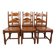 Set of 6 vintage brutalist chairs in oak wood from the 60s