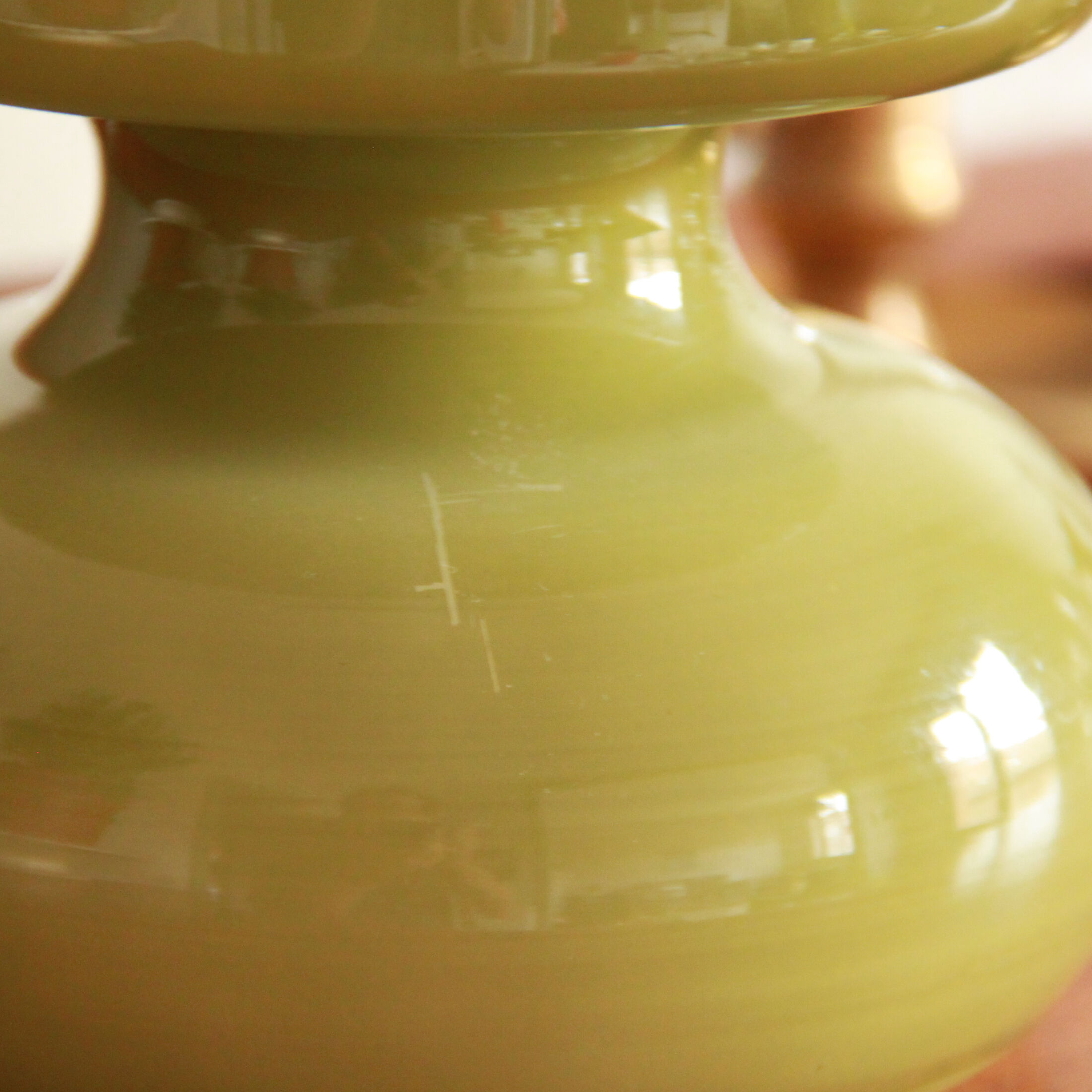 Table lamp Lykta green glass Ikea 80s