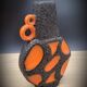 Vase orange lava black