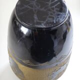 Vase laque Vietnam 25cm cheval Art déco 1930