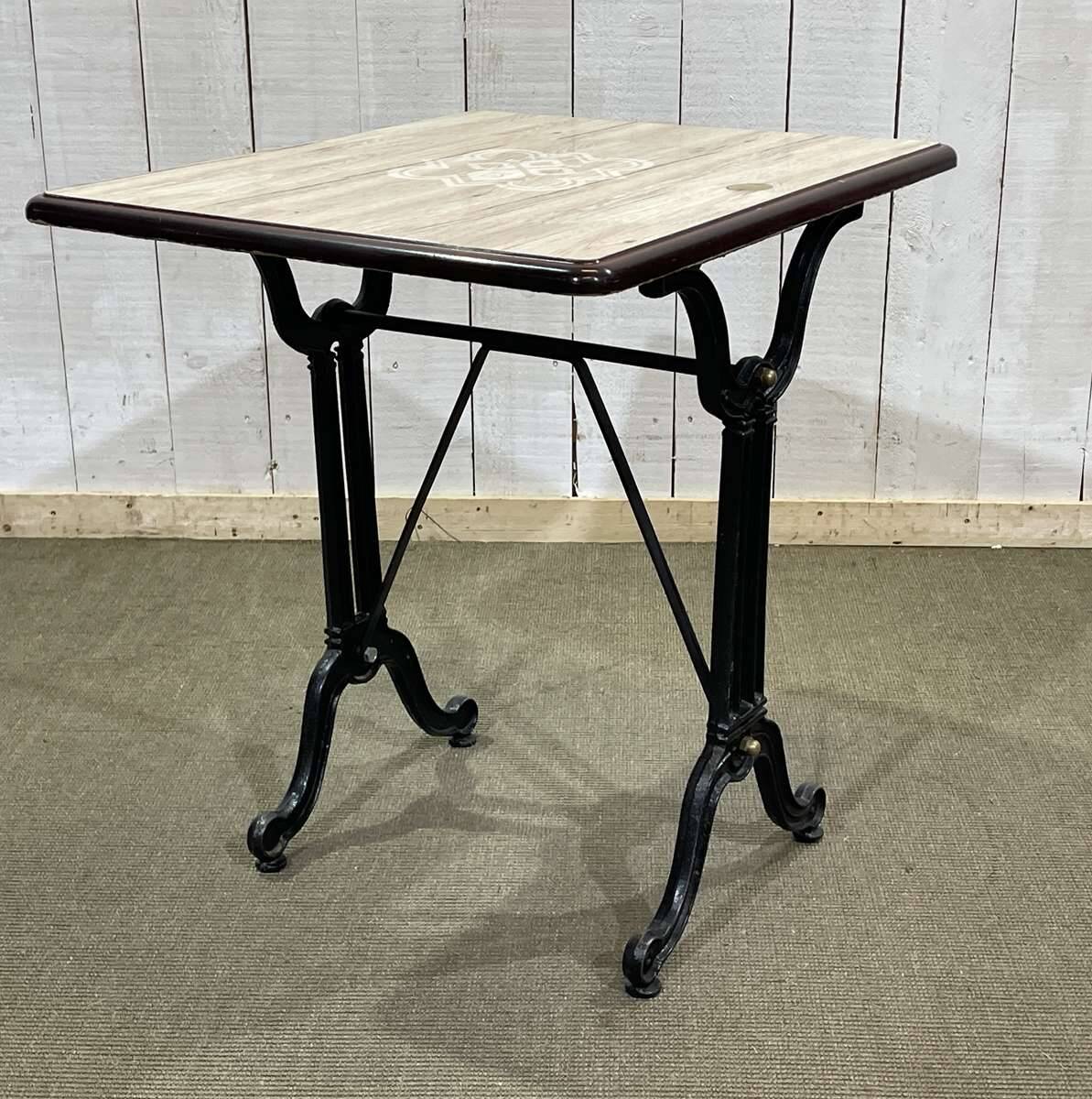 Bistro table with cast iron base - modern design