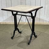 Bistro table with cast iron base - modern design