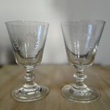 Paire de verre à pied à vin