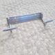 50s aluminum coat rack with 2 hooks