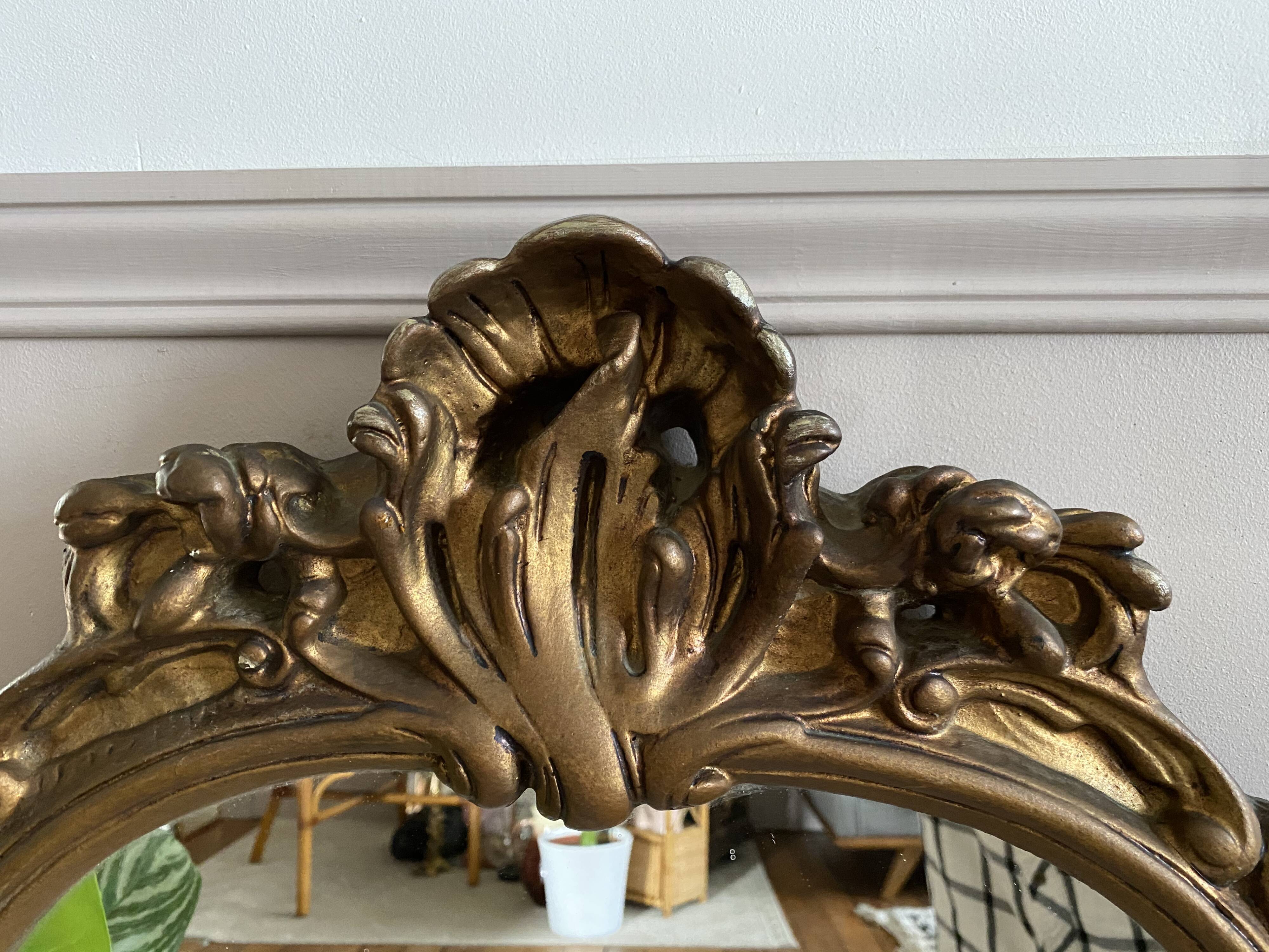 Vintage mirror golden shell 95x64