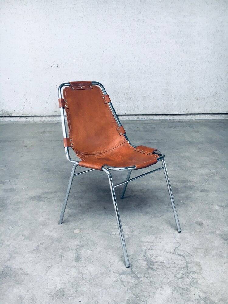 Italian Les Arcs Dining Chairs by Charlotte Perriand, 1960s, Set of 4