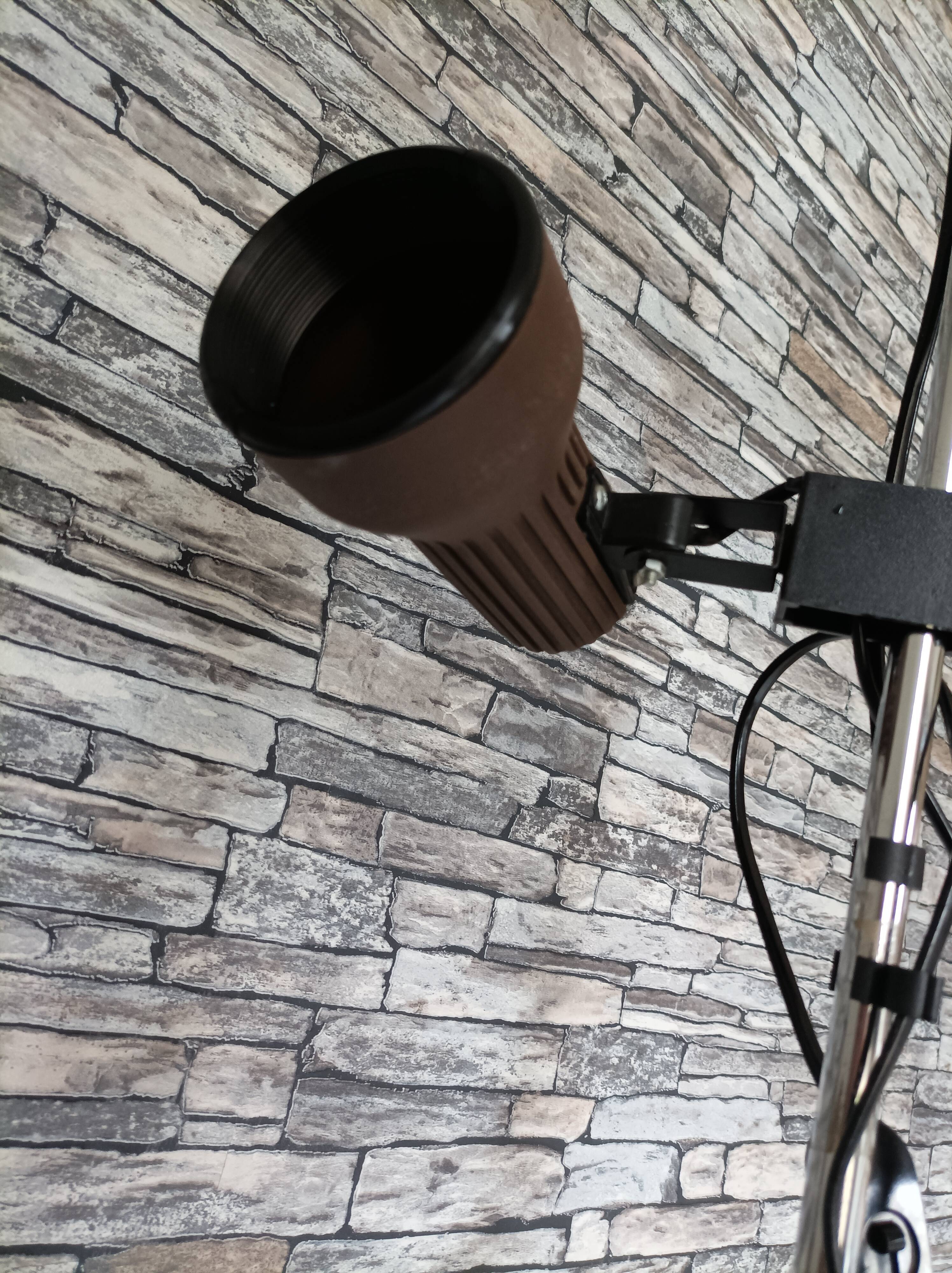 Lampadaire spots marron 1980