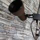 Lampadaire spots marron 1980