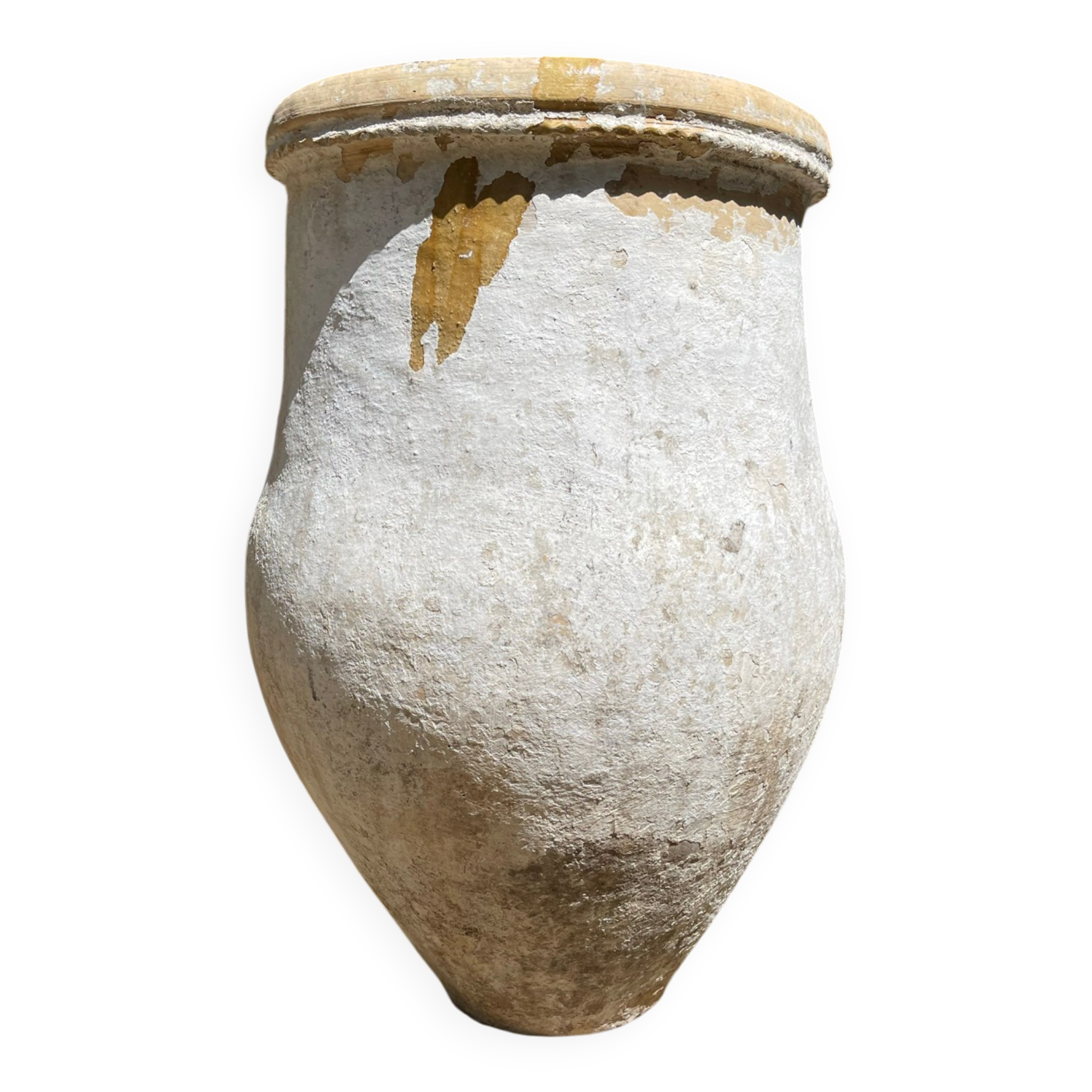 Ancient terracotta pottery jar