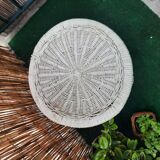 Table en rotin blanc