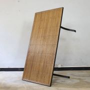 Dining table in rattan and wrought iron similar to Audoux & Minet.