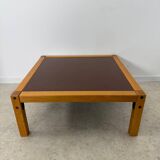 Old beech coffee table Flototto design from the 70s vintage