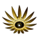 Spanish sunburst flush mount light fixture in gilt iron, Ferro Art, 1960s