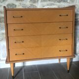 60s chest of drawers, compass feet