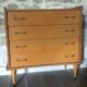 60s chest of drawers, compass feet