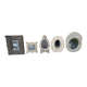 Set of 5 cerused wood mirrors
