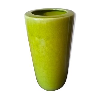 Vase en céramique émaillée verte