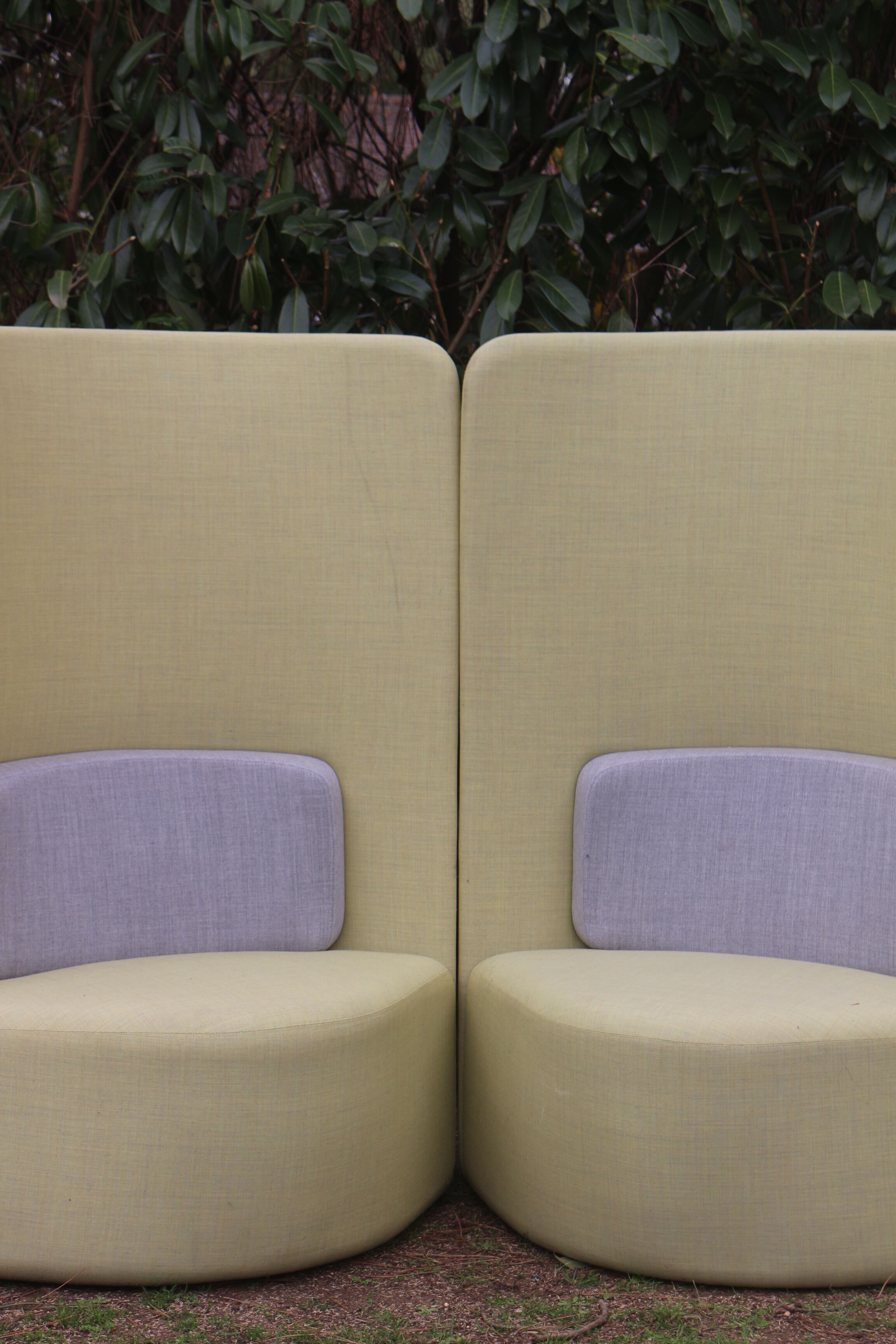 Pair of armchairs back high Shuffle design