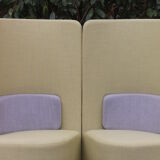 Pair of armchairs back high Shuffle design