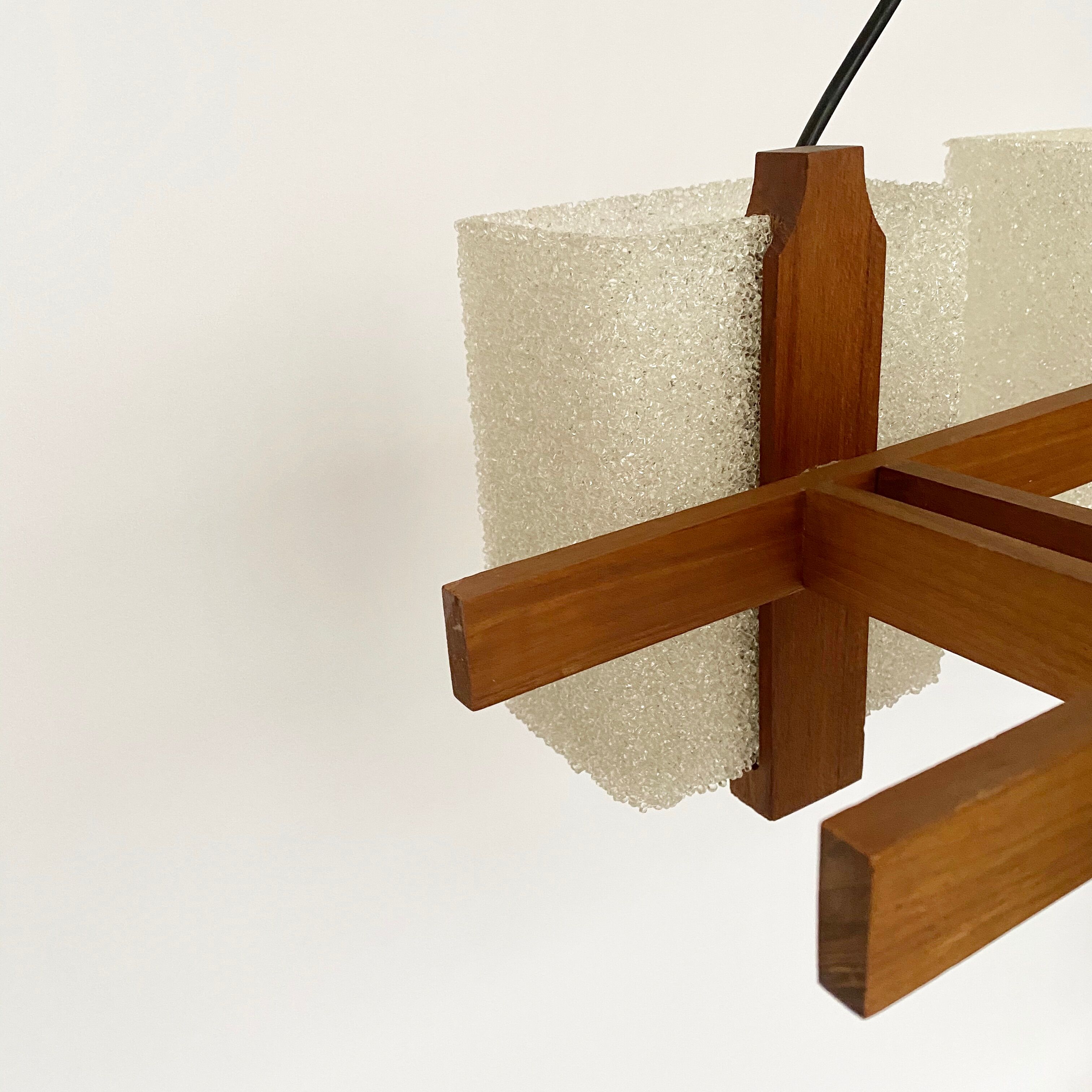 Vintage Scandinavian 70s chandelier.