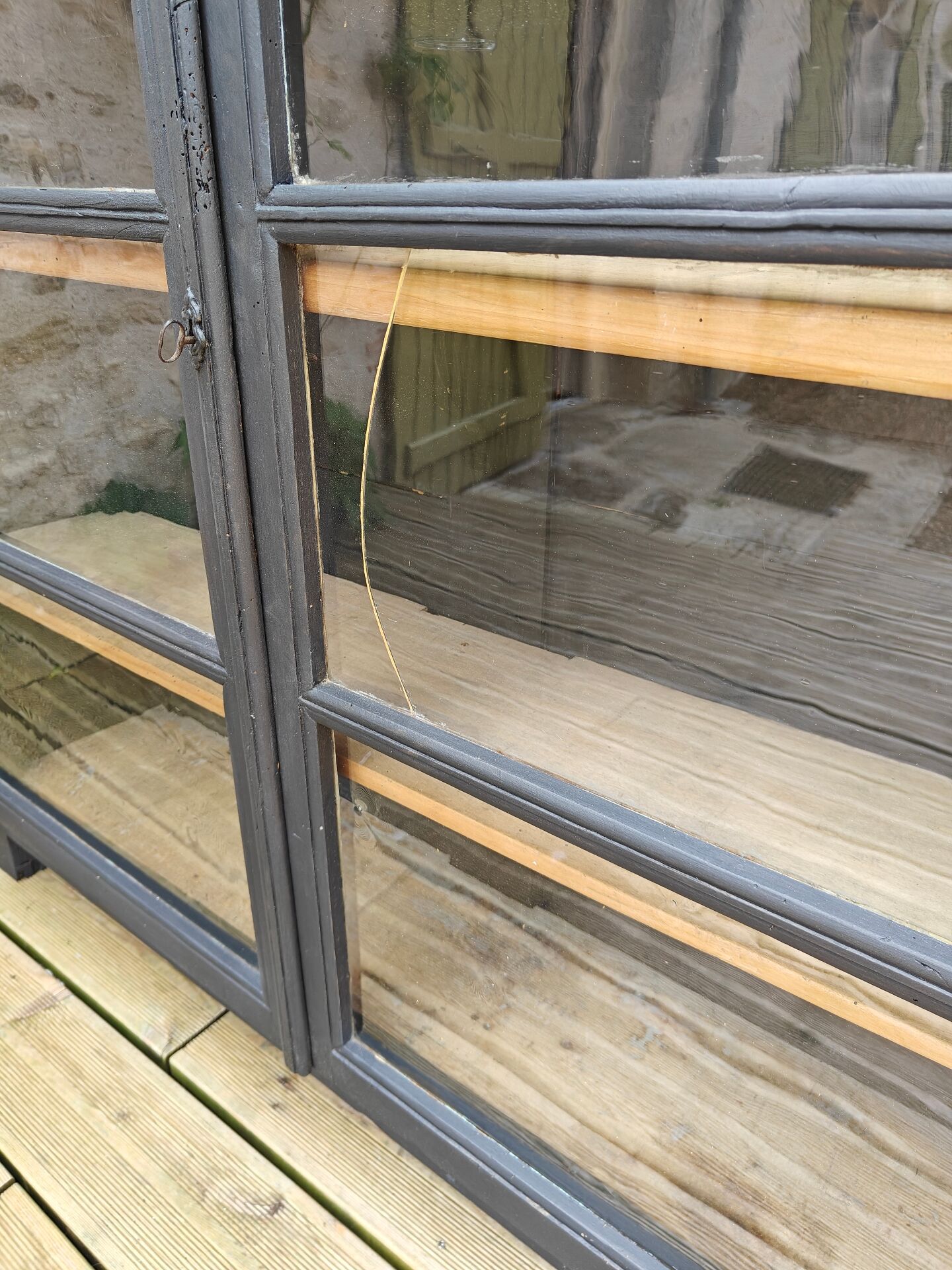 Restored antique display cabinet