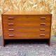 Commode bibliothèque bar scandinave en teck vintage années 60