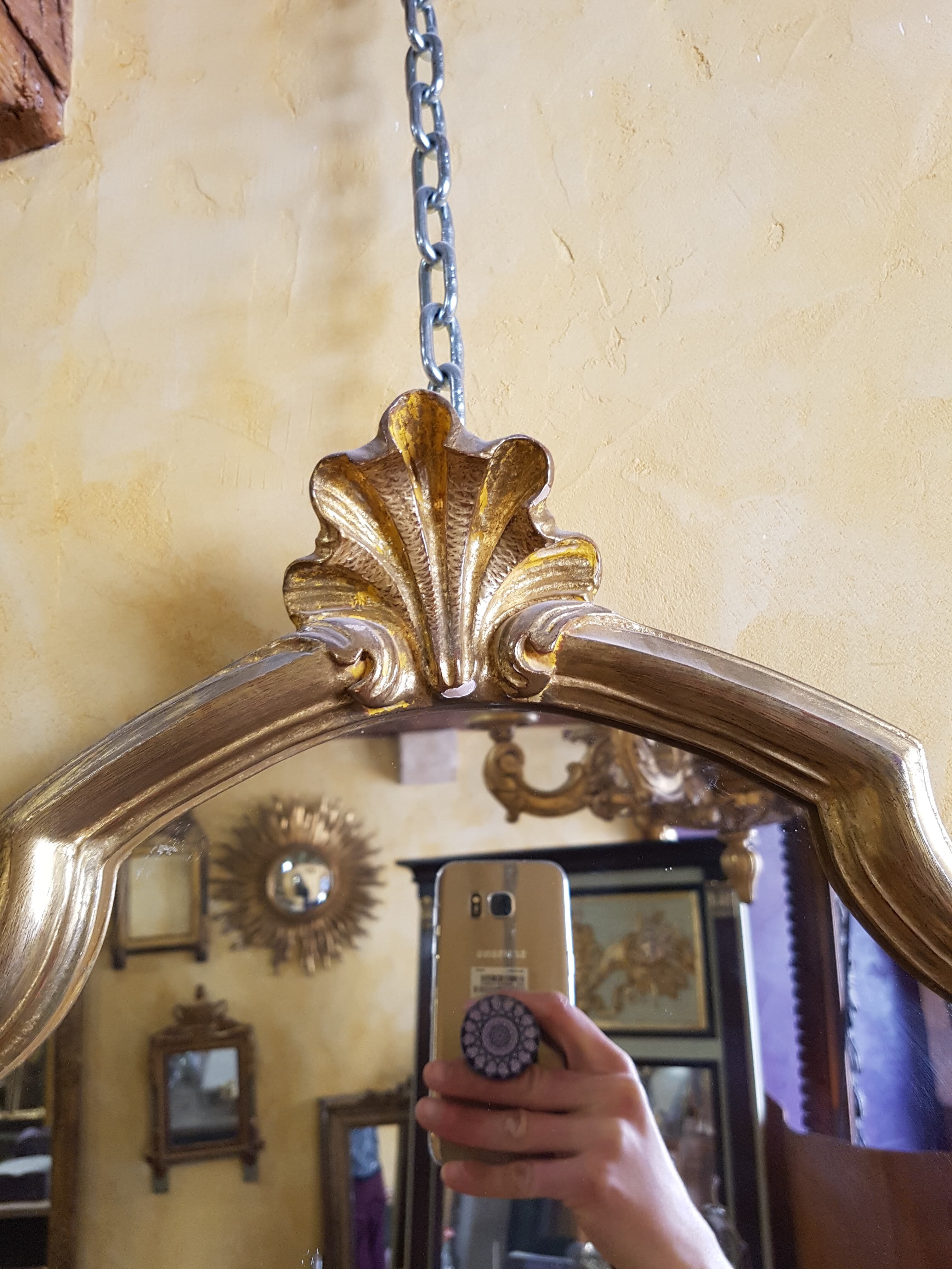 Mirror wooden gold modern twentieth 115x34cm