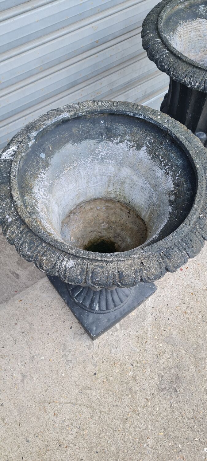 Pair of Medici stone planters circa 1920