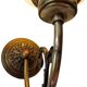 Pair of Napoleon III style brass and opaline wall lights