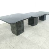 Vintage marble nesting tables or side tables, 1970s