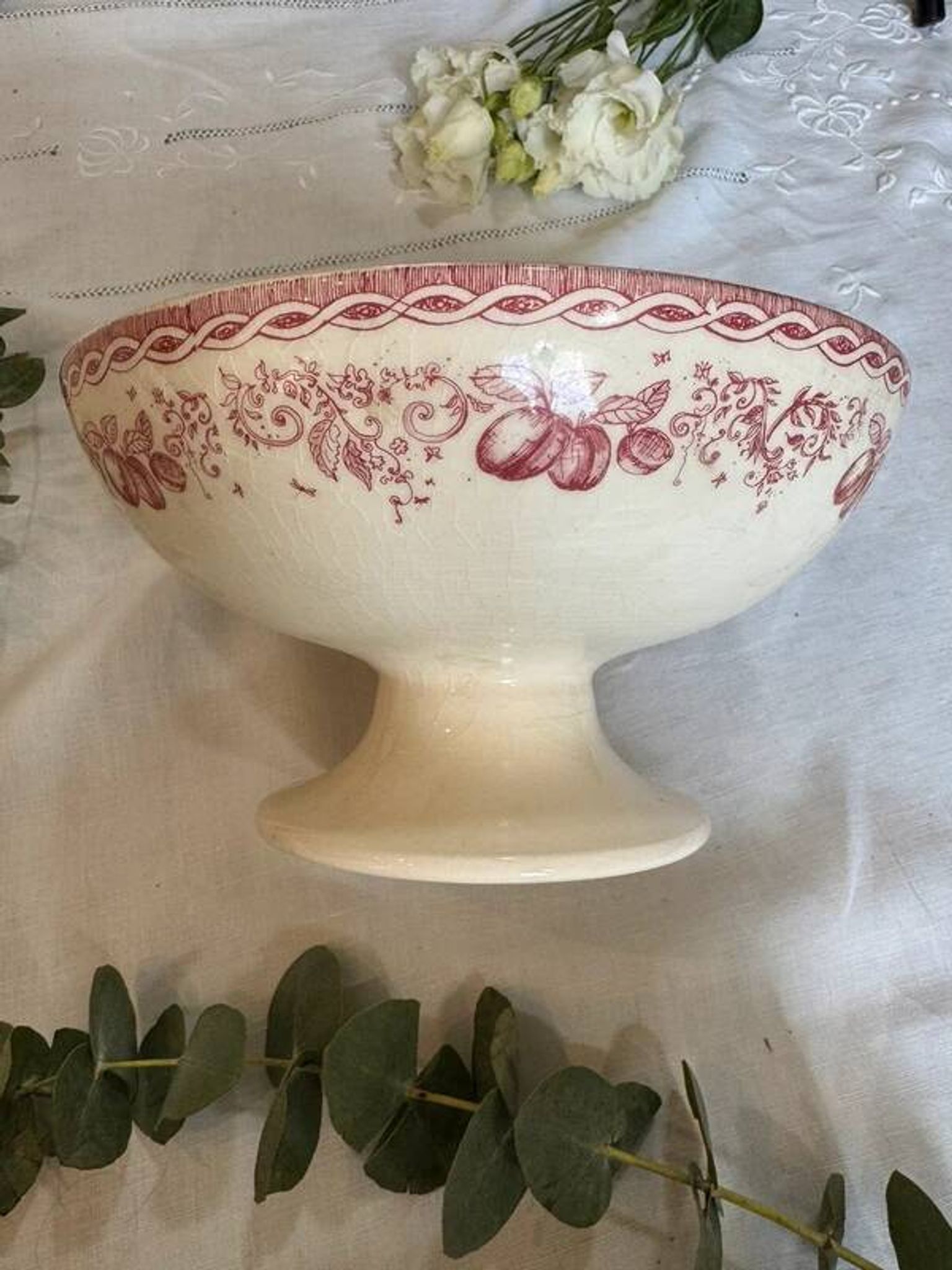Coupe à fruits sur pied vintage